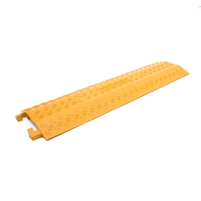 Yellow PVC Drop Over Cable Cover 1 channel - 133 x 20 mm