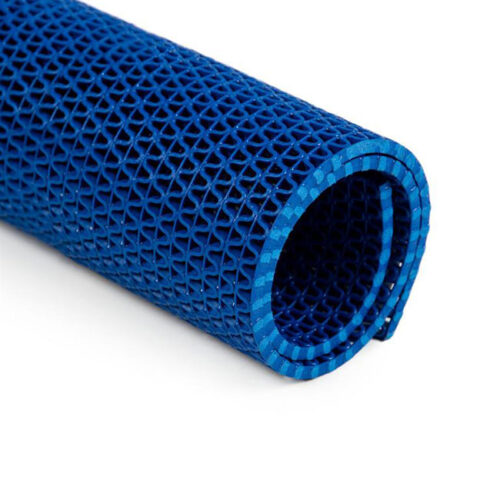 Blue Anti-slip PVC Floor Mat 250 x 120 cm - Rubber Online