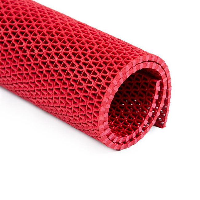 Red Anti-slip PVC Floor Mat 250 x 120 cm - Rubber Online