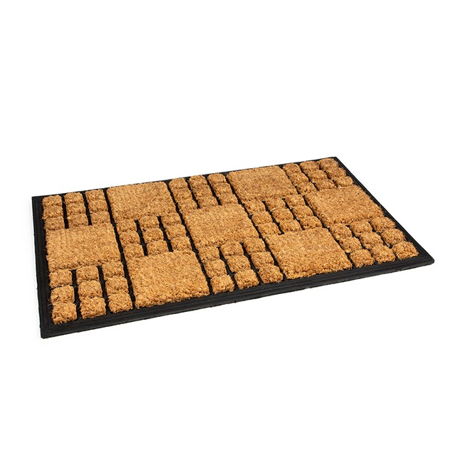 Coir Brush Mat blocks pattern