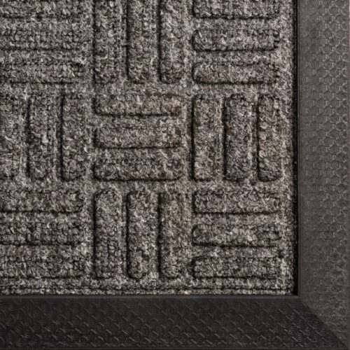 grey checker dry entrance mat