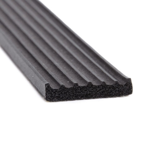 Draught seal rubber profile 20 x 4 mm – Black - Rubber Online