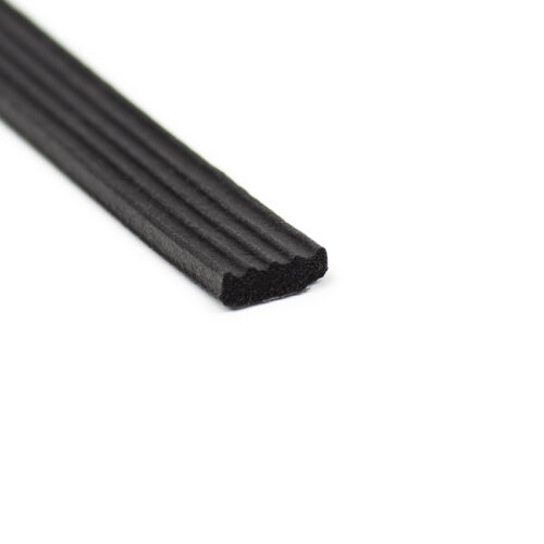 Black Rubber Draught seal profile 9 x 3 mm - Rubber Online