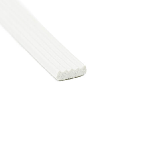 White Draught seal rubber profile 9 x 3 mm