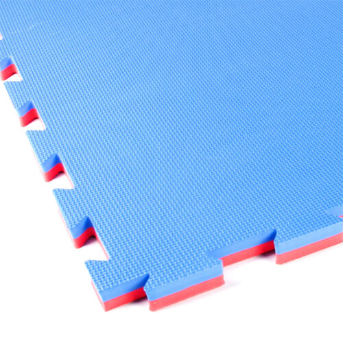 Durable Blue/Red Tatami Mats - Rubber Online
