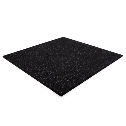 Grey Speckled Rubber Gym Tile Smooth - 15mm tile