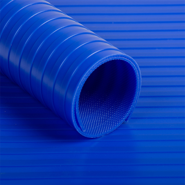 Blue PVC on a roll