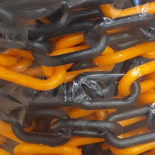 plastic chain orange black