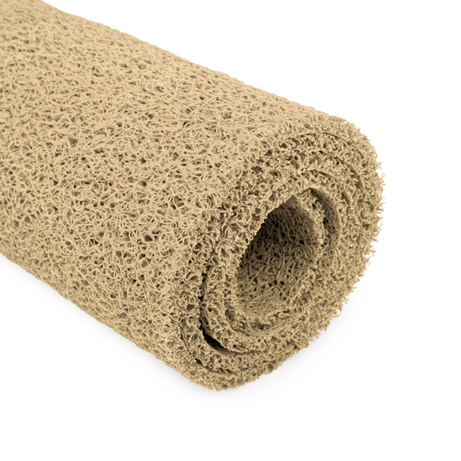 beige rolled pvc loop mat spaghetti mat