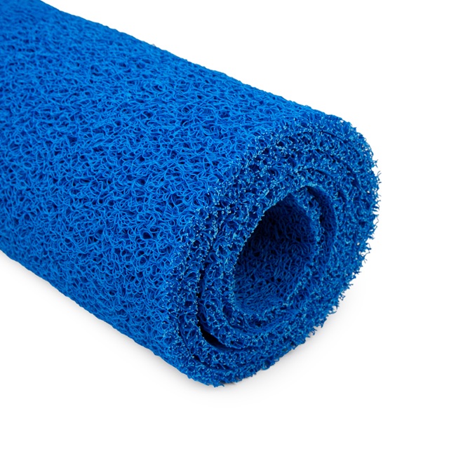 blue rolled pvc loop mat spaghetti mat