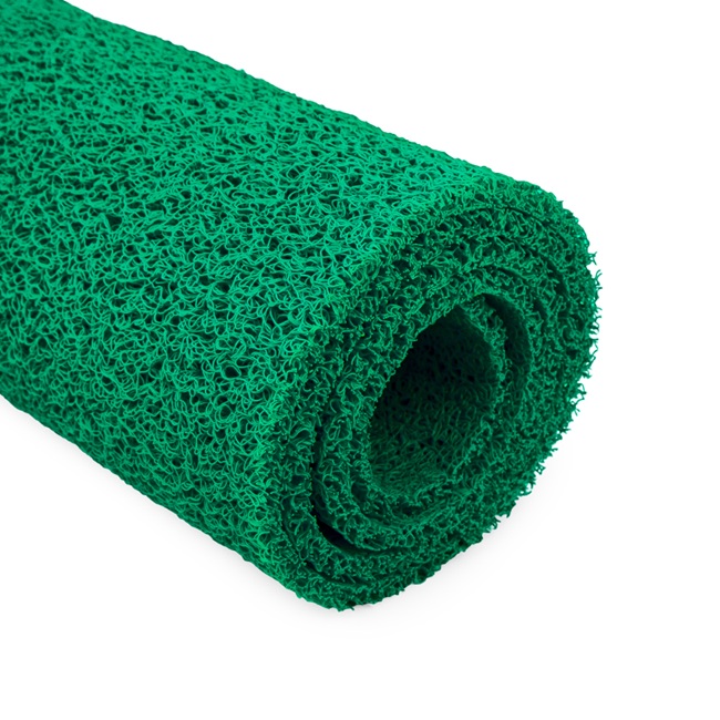 green rolled pvc loop mat spaghetti mat