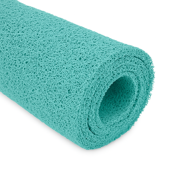 turquoise rolled pvc loop mat spaghetti mat
