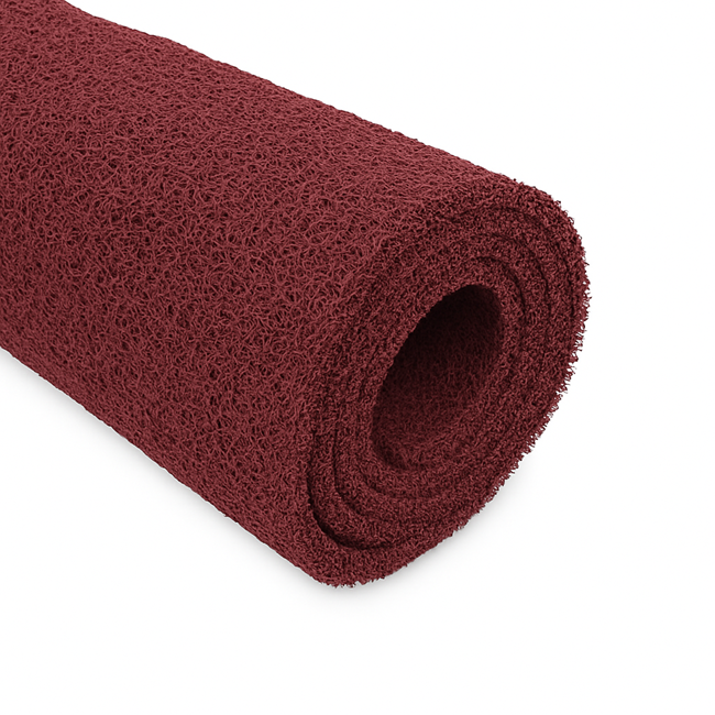dark red rolled pvc loop mat