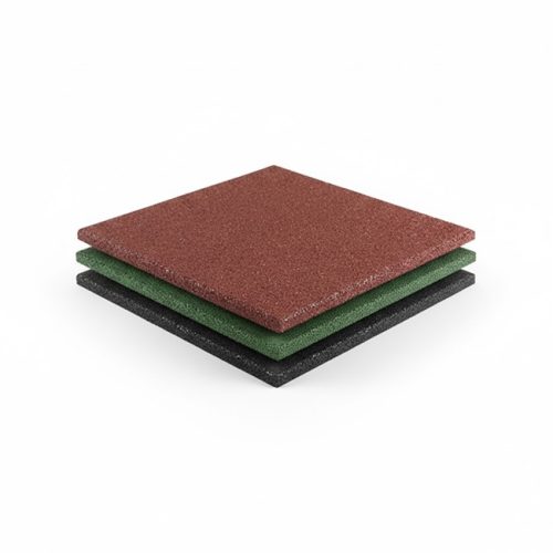 rubber outdoor tile red green and black