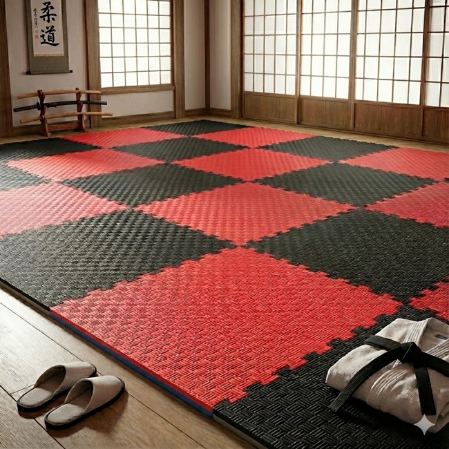 tatami-mats black and red 40mm
