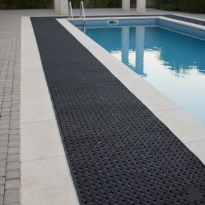 pool runner surrounding a outdoor pool