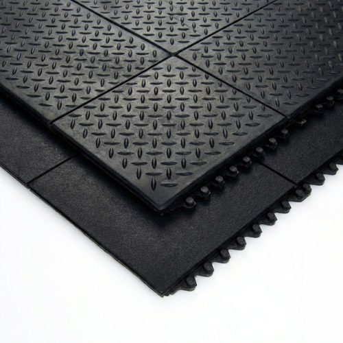 interlocking gym mats diamond rubber floor tiles with interlocking edges