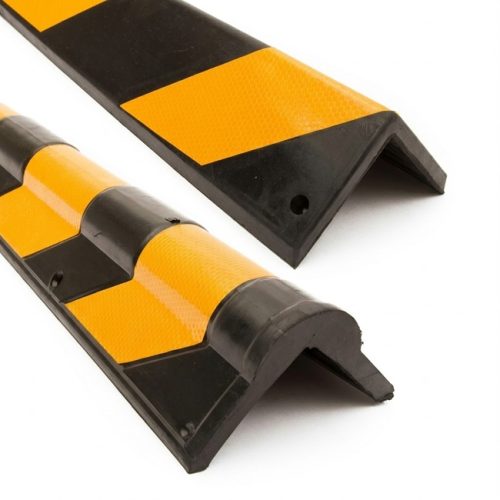 rubber corner protectors black and reflecting yellow