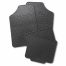 Black rubber car mats 4 piece set with anti-slip surface for vehicle floor protection